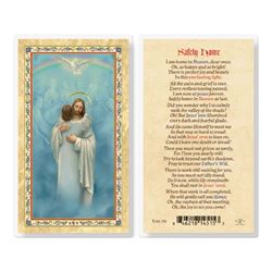 Safely Home Laminated Prayer Card, Gold Stamped