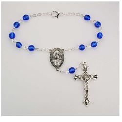 Sapphire Blue Auto Rosary