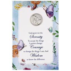 Serenity Prayer Greeting Card with Removable Pocket Token