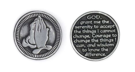 Serenity Prayer On Pewter Coin