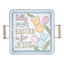 Silly Peeps Easter is for Jesus Enamel Tray