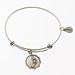 Silver Bangle with Music Note Charm