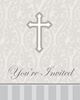 Silver Cross Invitation 8/pkg