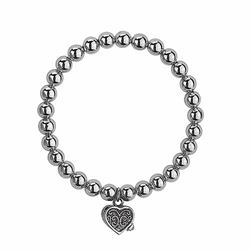 Silver Heart Prayer Box Bracelet