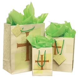 Religious Gift Bag with Cross Decoration 