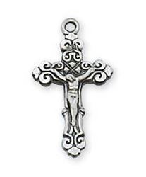 Small Sterling Silver Crucifix on 16" Chain