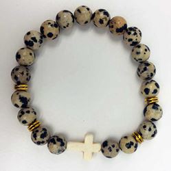 Spotted Bracelet with Cross Charm