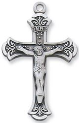 Sterling Silver Crucifix On 18" Chain