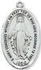 Sterling Silver Miraculous Medal on 24" Chain