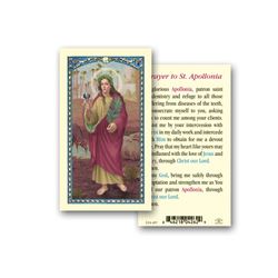 St. Apollonia Laminated Prayer Card