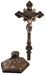 St. Benedict Painted Bronze Crucifix, Can Stand or Hang - 119615