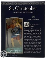 St. Christopher 4.25" Statue with Prayer Card Set