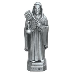 St. Clare 3.5" Pewter Statue 
