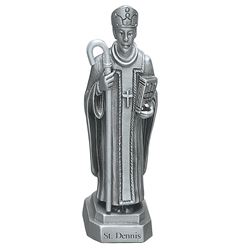 St. Dennis 3.5" Pewter Statue 