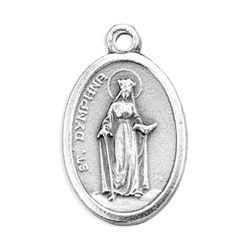 St. Dymphna 1" Oxidized Medal