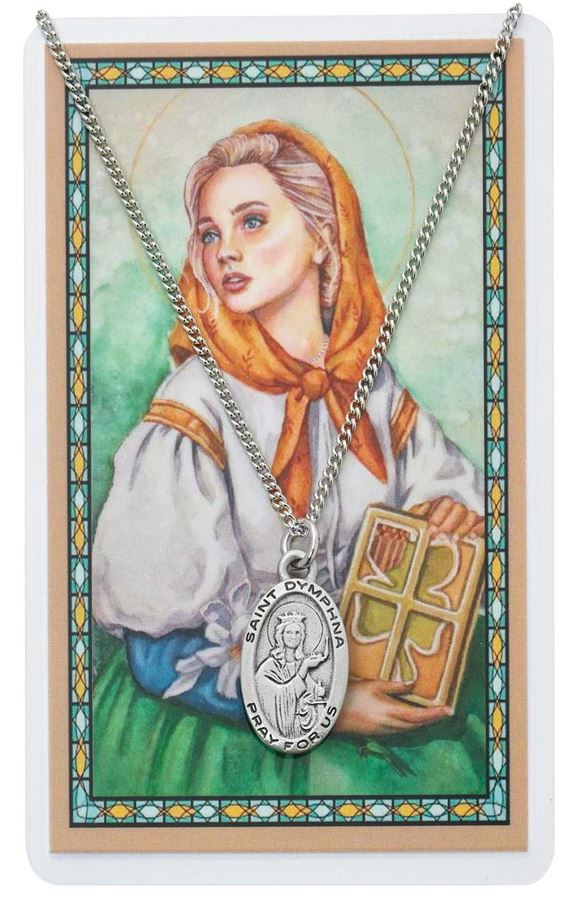 St. Dymphna Pendant & Holy Card