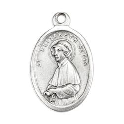 St. Elizabeth Ann Seton 1" Oxidized Medal