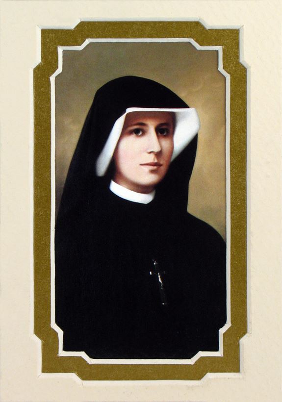 St. Faustina 3.5" x 5" Matted Print