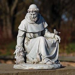 St. Francis 16.75" Seated Outdoor Statue