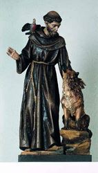 St. Francis of Assisi with Wolf Statue