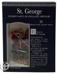 St. George 3.5" Statue with Prayer Card Set