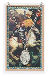 St. George Pewter Medal and Holy Card Set