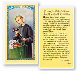 St. Gerard Safe Delivery Laminated Prayer Card