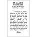 St. James Paper Prayer Card, Pack of 100 - 123287