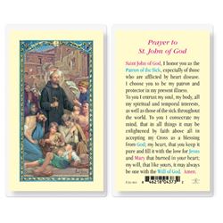 St. John of God Laminated Prayer Card