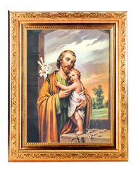 St. Joseph Picture in 8.25x10.25 Antique Gold Frame