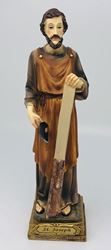 Beautifully hand painted 9" Saint Joseph the Worker statue. Gift Boxed. Part of the popular Heaven's Majesty collection of fine religious statuary.