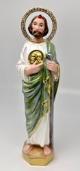 St. Jude 9.5" Pearlized Statue from Italy with Rhinestone Halo
