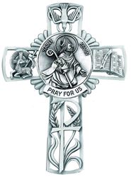 St. Kevin Pewter Wall Cross