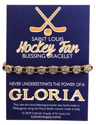 St. Louis Hockey Fan Blessing Bracelet with Gloria Charm