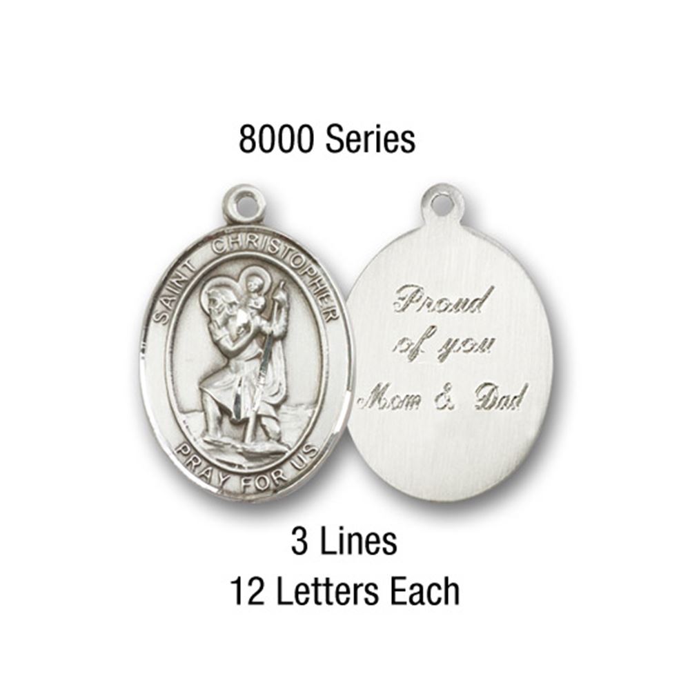 St. Mary Necklace Engraving