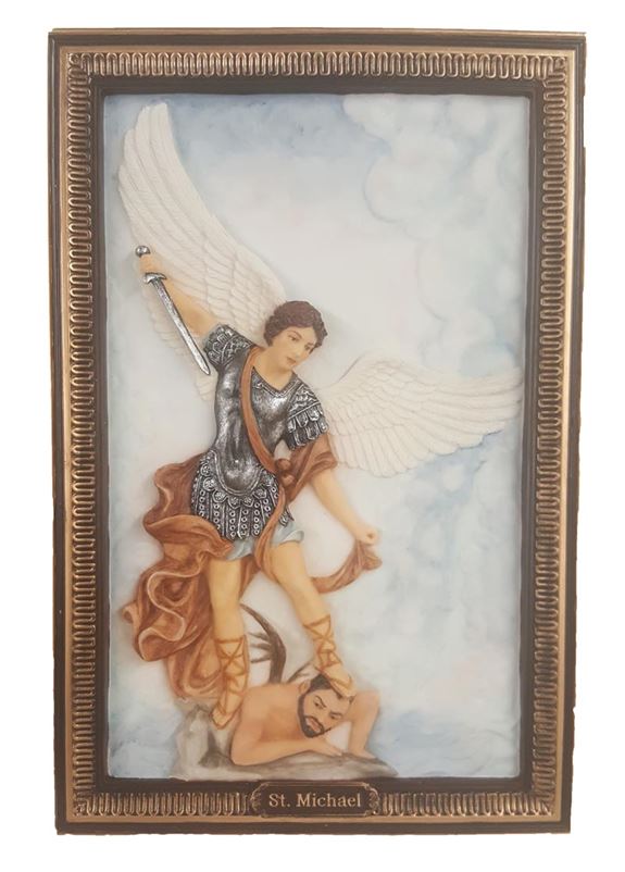 St. Michael 6" x 9" Full Color Wall Plaque