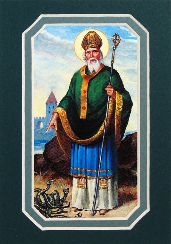 St. Patrick 3.5" x 5" Matted Print