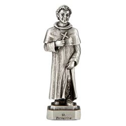 St. Peregrine 3.5" Pewter Statue 