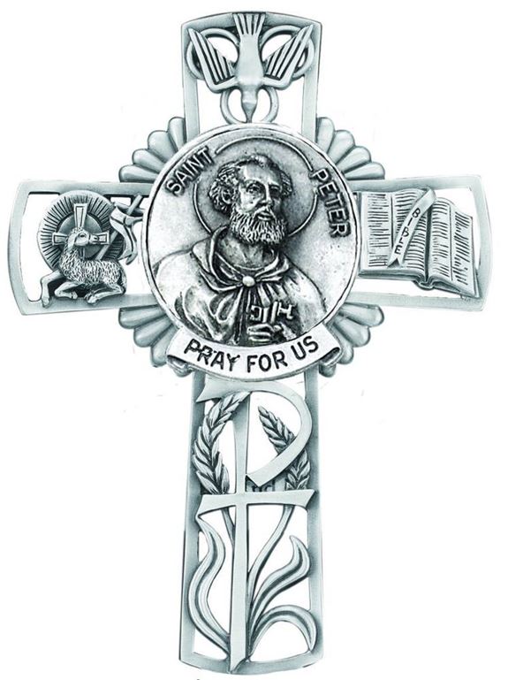 St. Peter Pewter Wall Cross