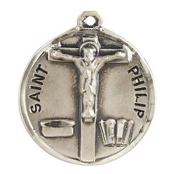 St. Phillip Sterling Silver Pendant on 20" Chain 