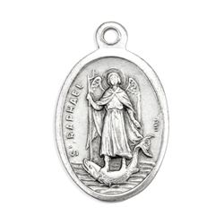 St. Raphael 1" Oxidized Medal 