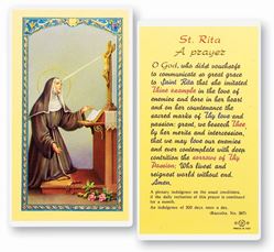 St. Rita Holy Card