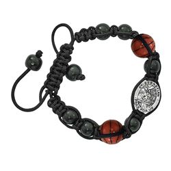 St. Sebastian Basketball Corded Bracelet