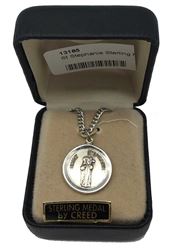 St. Stephanie Sterling Silver Medal on 18" Chain *WHILE SUPPLIES LAST*
