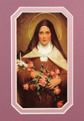 St. Therese 3.5" x 5" Matted Print