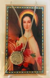 St. Therese Pendant & Holy Card