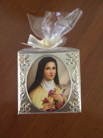 St. Therese of Lisieux Cube Candle