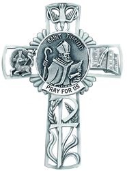 St. Timothy Pewter Wall Cross