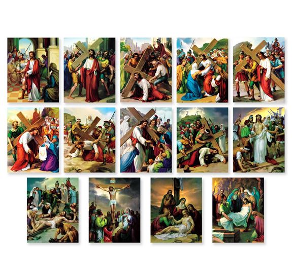 Stations of the Cross 8'' x 10'' Poster Set of 14