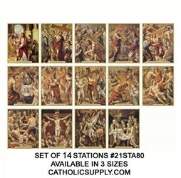 21STA80 Stations of the Cross, Set of 14